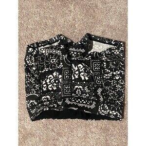 Lace Print Workout Spandex Shorts women’s size xs new yoga shorts